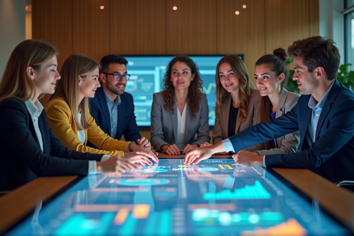 Groupe de professionnels collaborant autour d