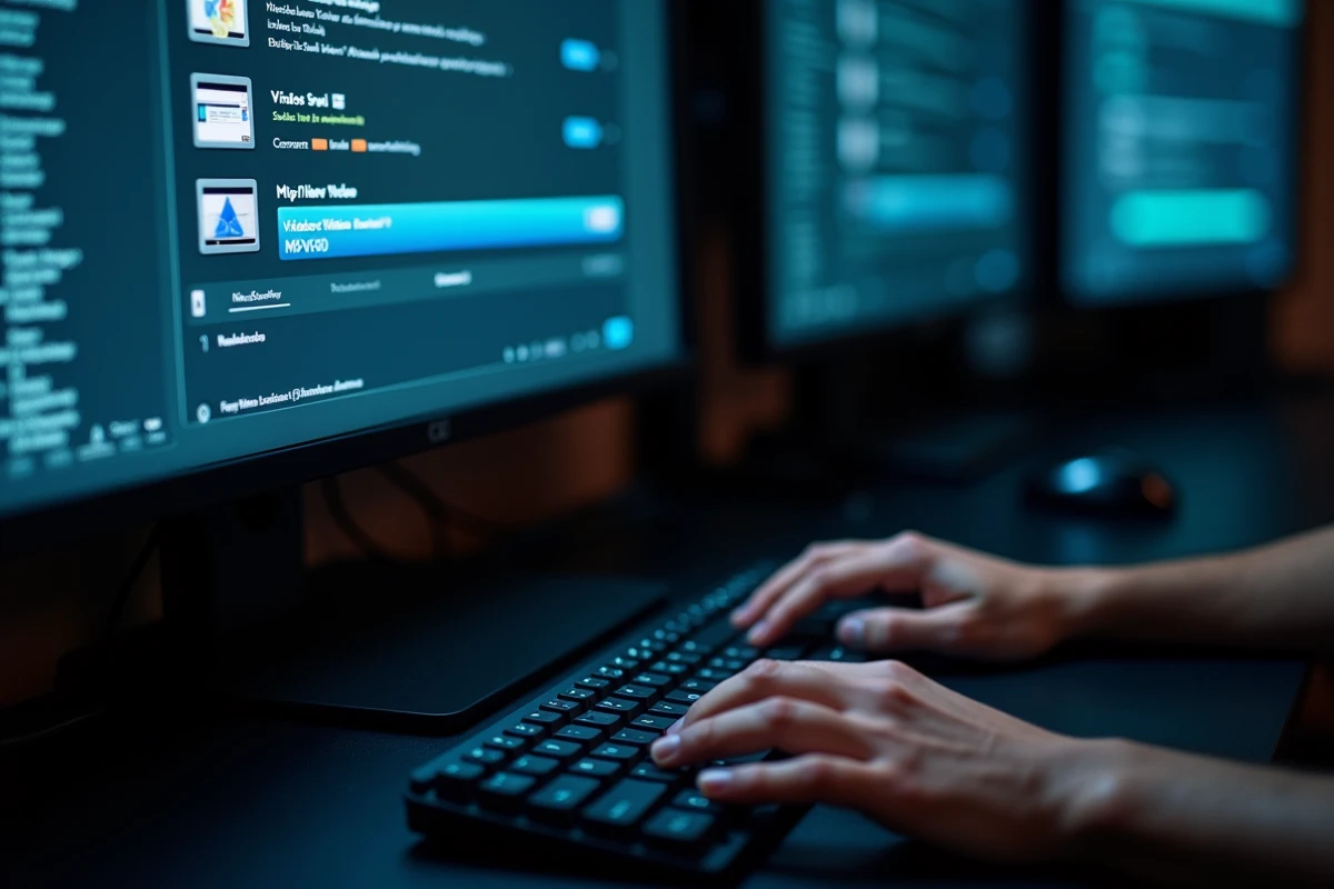 Gros plan sur un logiciel de conversion vidéo MP4 avec une liste de fichiers en cours de traitement sur PC