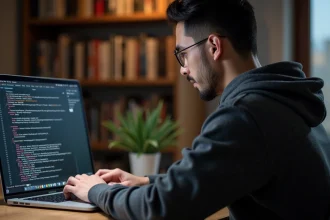 Développeur installant pip sur macOS dans un terminal Python sur MacBook Pro